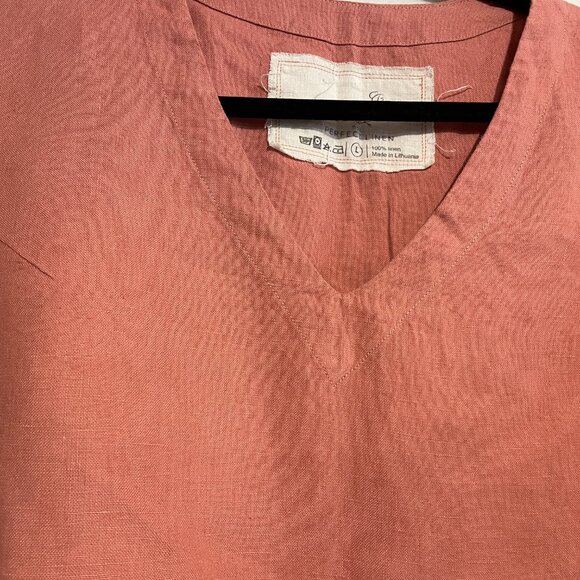 notPERFECTLINEN NPL Large clay linen boxy top - Picture 4 of 8